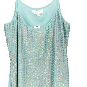 Olive & Oak Sequins Blue Cami Tank Top